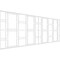 Ekena Millwork Set of Four Panels for 94 1/2"W x 36 1/4"H Granby Fretwork Wainscot Wall Paneling WPKP18X01X47GBY - alternate 1